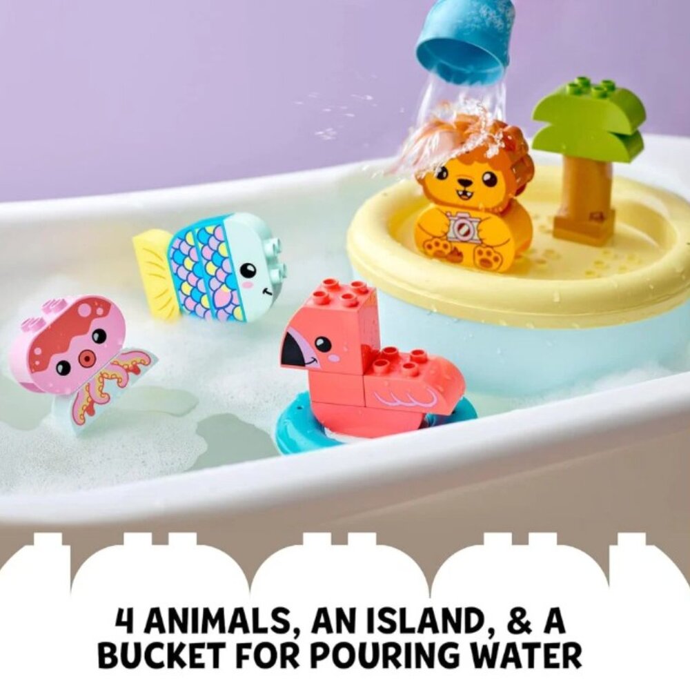 LEGO Duplo Bath Time Fun: Floating Animal Island 20Pcs Building Toy, Sealed - Picture 9 of 12